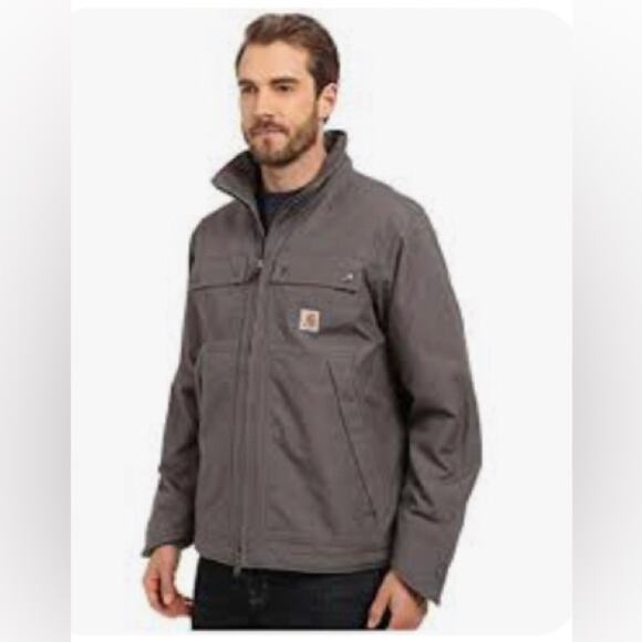 Carhartt mens M charcoal grey Jefferson quick duck traditional jacket 101492 - Picture 1 of 16